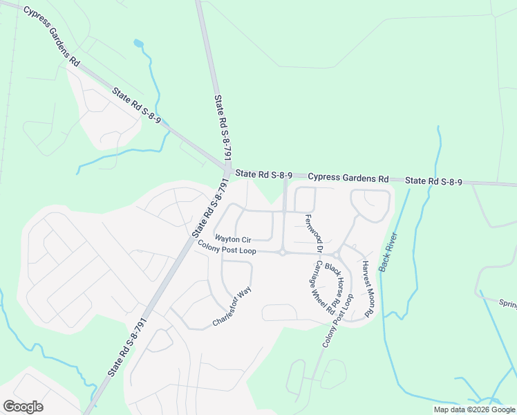 map of restaurants, bars, coffee shops, grocery stores, and more near 508 Wayton Circle in Moncks Corner