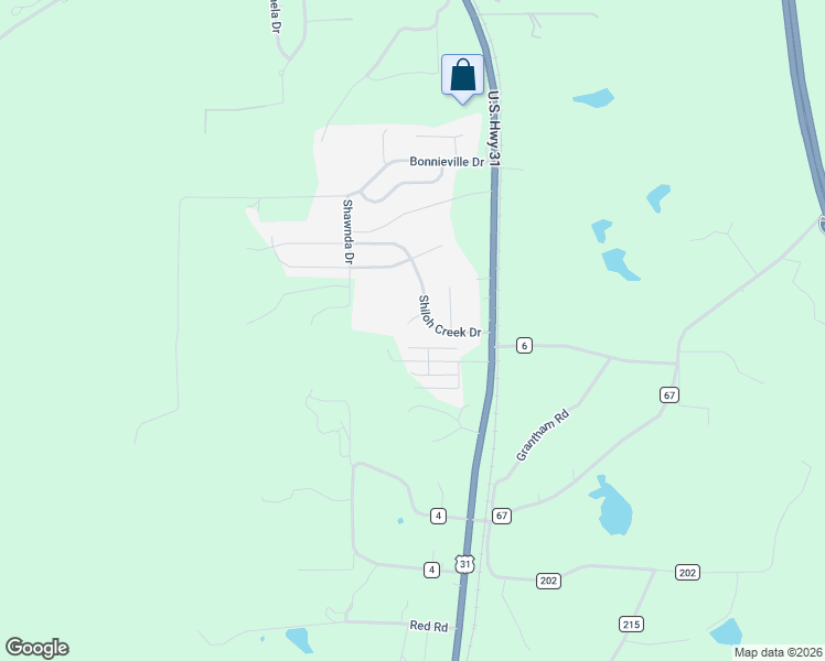 map of restaurants, bars, coffee shops, grocery stores, and more near 149 Shiloh Creek Drive in Calera