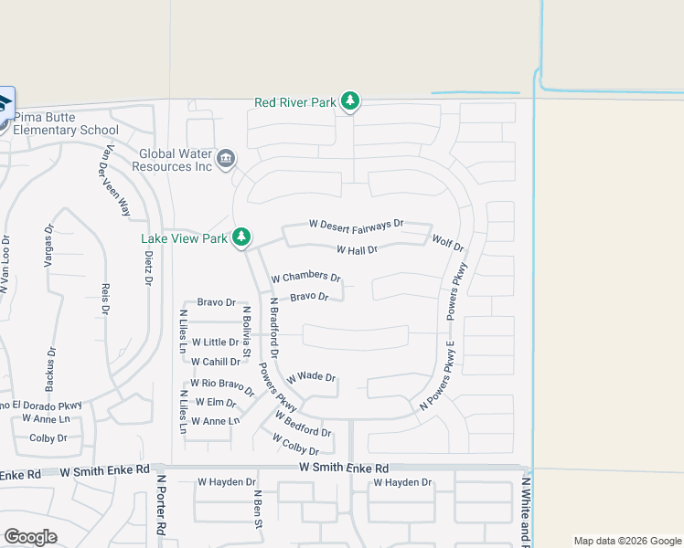 map of restaurants, bars, coffee shops, grocery stores, and more near 40708 West Chambers Drive in Maricopa