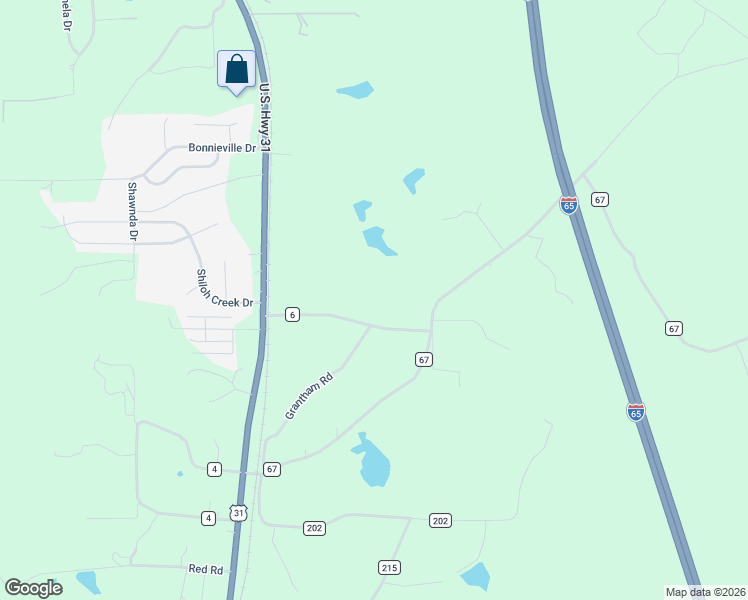 map of restaurants, bars, coffee shops, grocery stores, and more near 181 County Road 6 in Calera