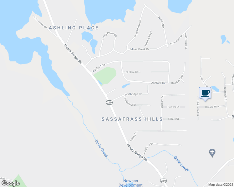 map of restaurants, bars, coffee shops, grocery stores, and more near 105 Northridge Drive in LaGrange