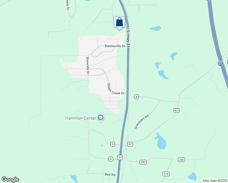map of restaurants, bars, coffee shops, grocery stores, and more near 105 Cattail Lane in Calera