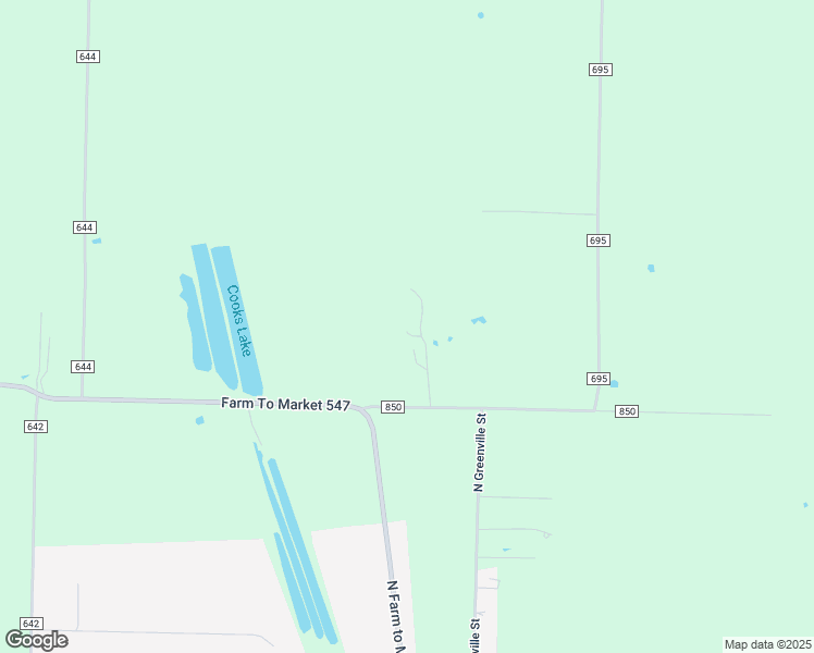 map of restaurants, bars, coffee shops, grocery stores, and more near 21639 County Road 850 in Farmersville