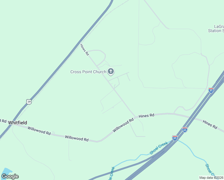 map of restaurants, bars, coffee shops, grocery stores, and more near 246 Hines Road in Hogansville