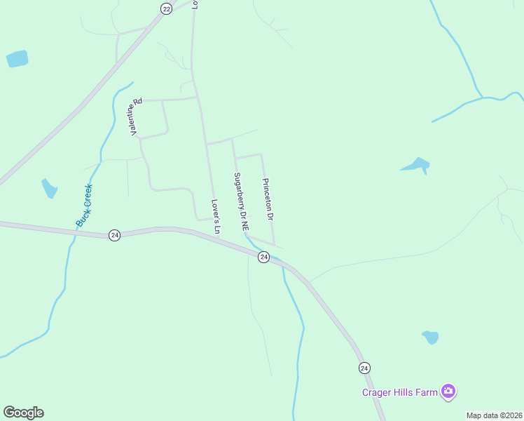 map of restaurants, bars, coffee shops, grocery stores, and more near 133 Princeton Drive in Milledgeville