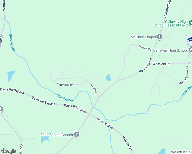 map of restaurants, bars, coffee shops, grocery stores, and more near 789 Hammett Road in LaGrange