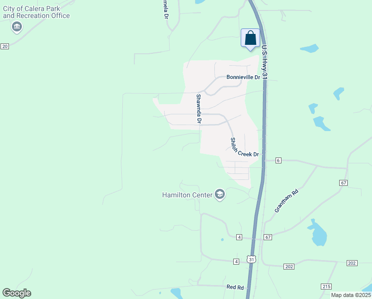 map of restaurants, bars, coffee shops, grocery stores, and more near 274 Shawnda Drive in Calera