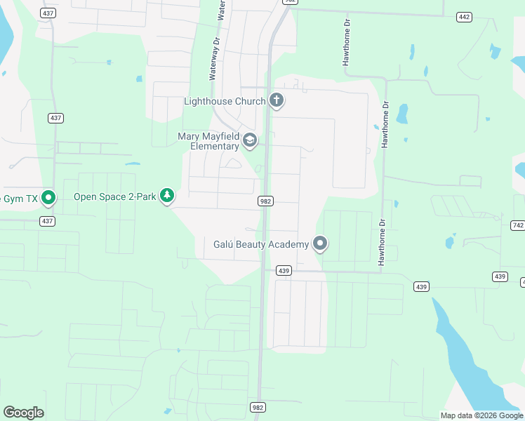 map of restaurants, bars, coffee shops, grocery stores, and more near 6560 Farm to Market Road 982 in Princeton