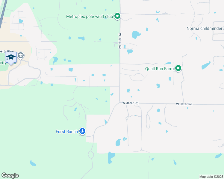 map of restaurants, bars, coffee shops, grocery stores, and more near 1221 West Jeter Road in Bartonville