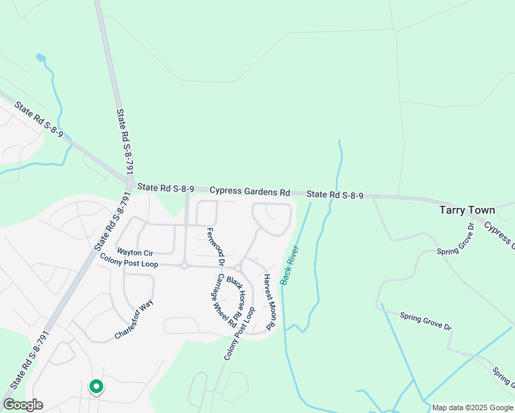 map of restaurants, bars, coffee shops, grocery stores, and more near 107 Orleans Court in Moncks Corner