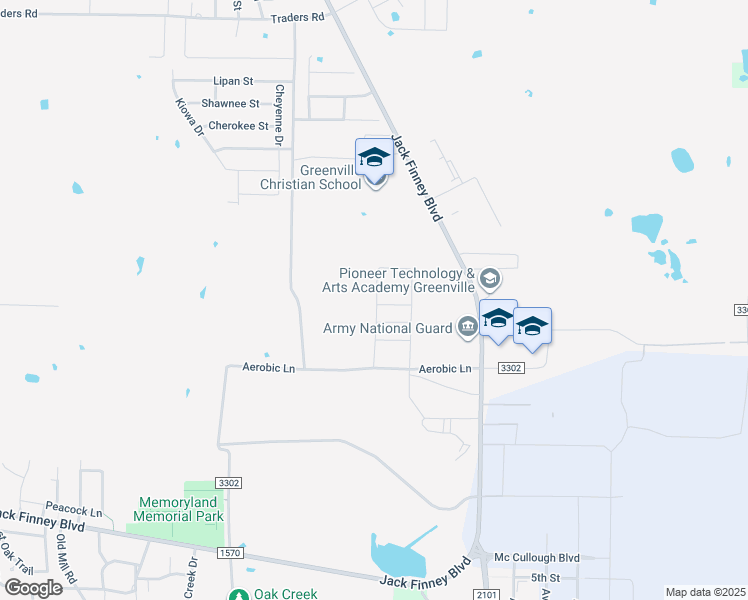 map of restaurants, bars, coffee shops, grocery stores, and more near 200 Aerobic Lane in Greenville