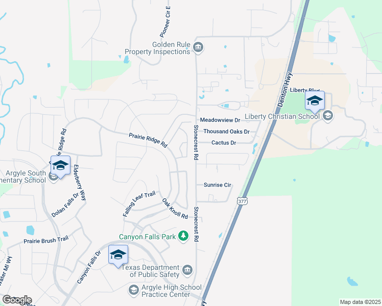 map of restaurants, bars, coffee shops, grocery stores, and more near 10800 Runner Oak Road in Argyle