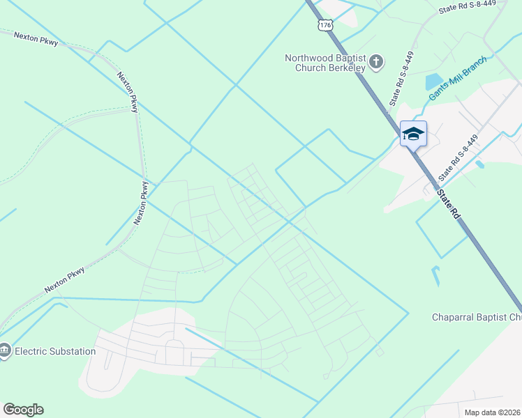 map of restaurants, bars, coffee shops, grocery stores, and more near Briarpatch Lane in Summerville