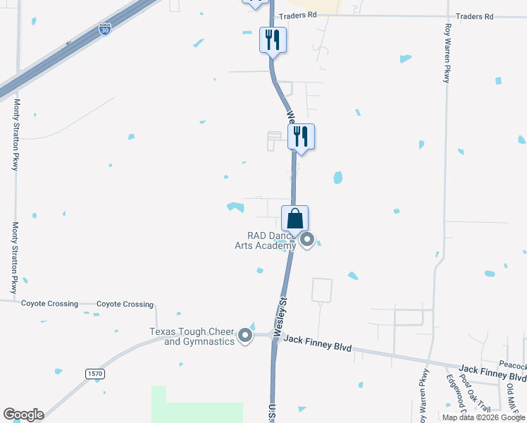 map of restaurants, bars, coffee shops, grocery stores, and more near 2802 Rodeo Drive in Greenville