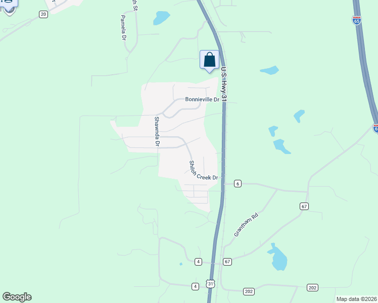 map of restaurants, bars, coffee shops, grocery stores, and more near Shiloh Creek Drive in Calera