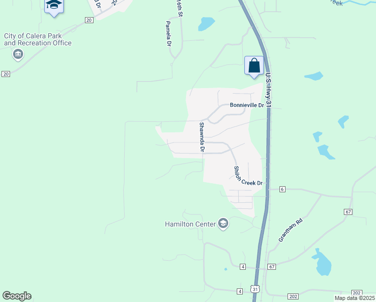 map of restaurants, bars, coffee shops, grocery stores, and more near 132-186 Shawnda Drive in Calera
