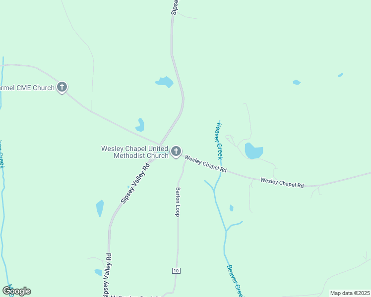 map of restaurants, bars, coffee shops, grocery stores, and more near 15882 Wesley Chapel Road in Ralph