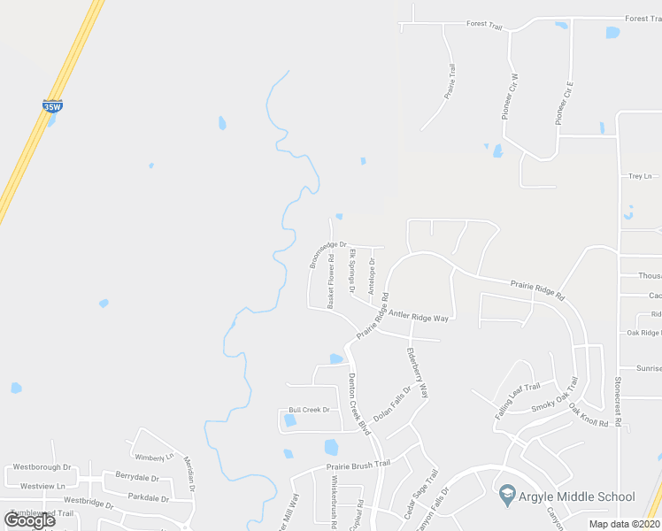 map of restaurants, bars, coffee shops, grocery stores, and more near Basket Flower Road in Flower Mound