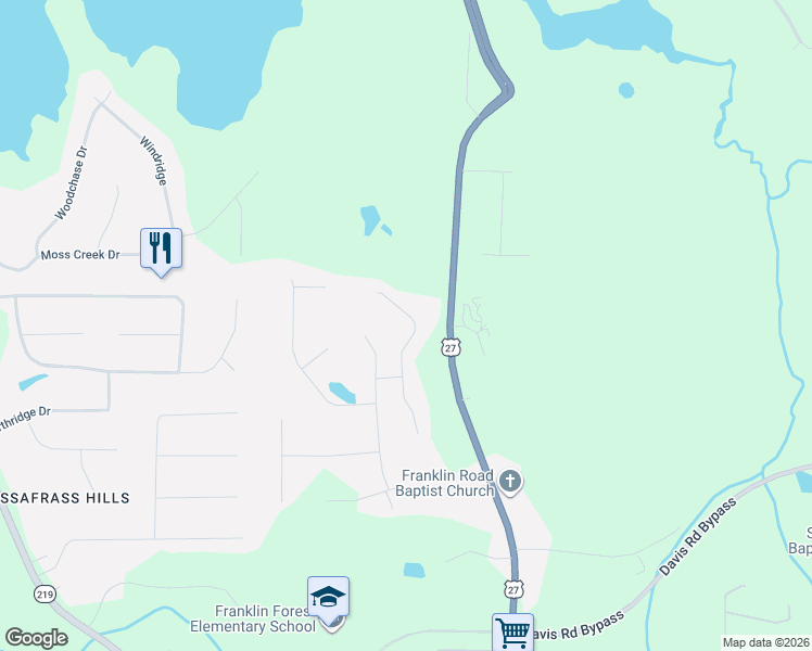 map of restaurants, bars, coffee shops, grocery stores, and more near 88 Richmond Drive in LaGrange