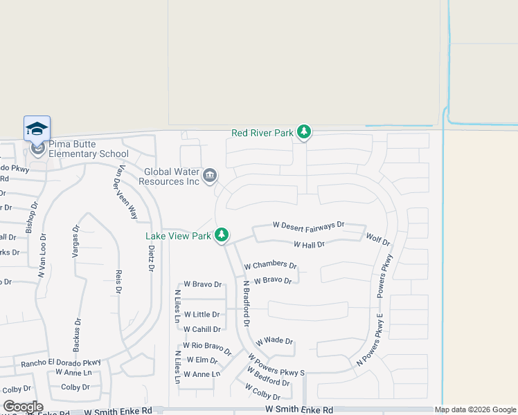 map of restaurants, bars, coffee shops, grocery stores, and more near 40970 West Agave Road in Maricopa
