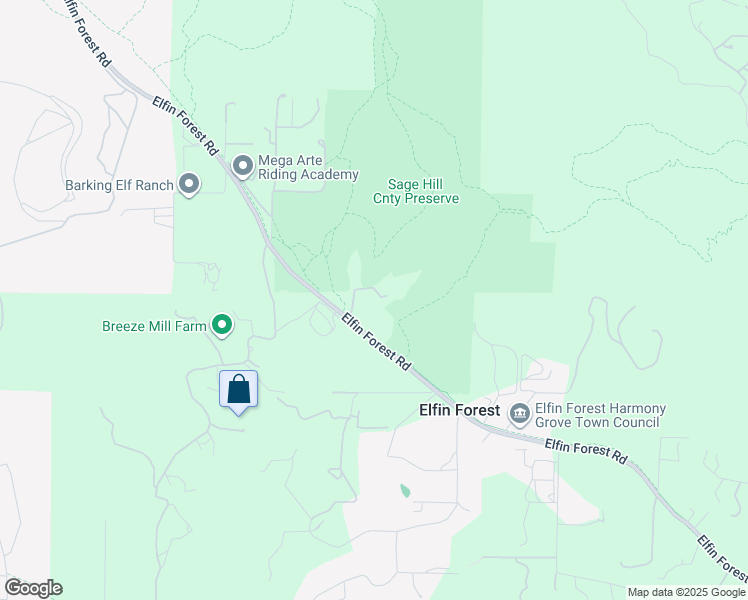 map of restaurants, bars, coffee shops, grocery stores, and more near 20455 Elfin Forest Road in Escondido