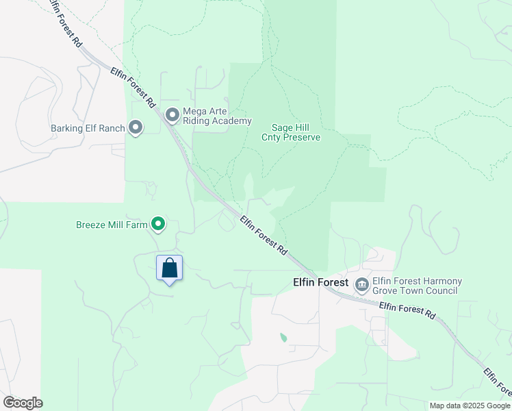 map of restaurants, bars, coffee shops, grocery stores, and more near 20455 Elfin Forest Road in Escondido