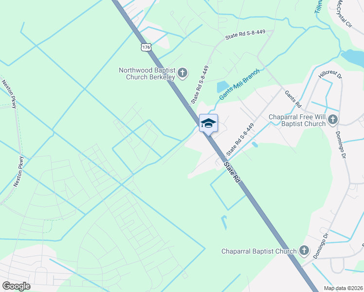 map of restaurants, bars, coffee shops, grocery stores, and more near Briarpatch Lane in Berkeley County