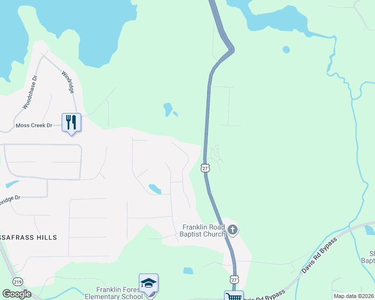 map of restaurants, bars, coffee shops, grocery stores, and more near 88 Richmond Drive in LaGrange