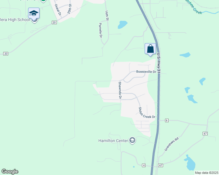 map of restaurants, bars, coffee shops, grocery stores, and more near 455 Bonnieville Drive in Calera