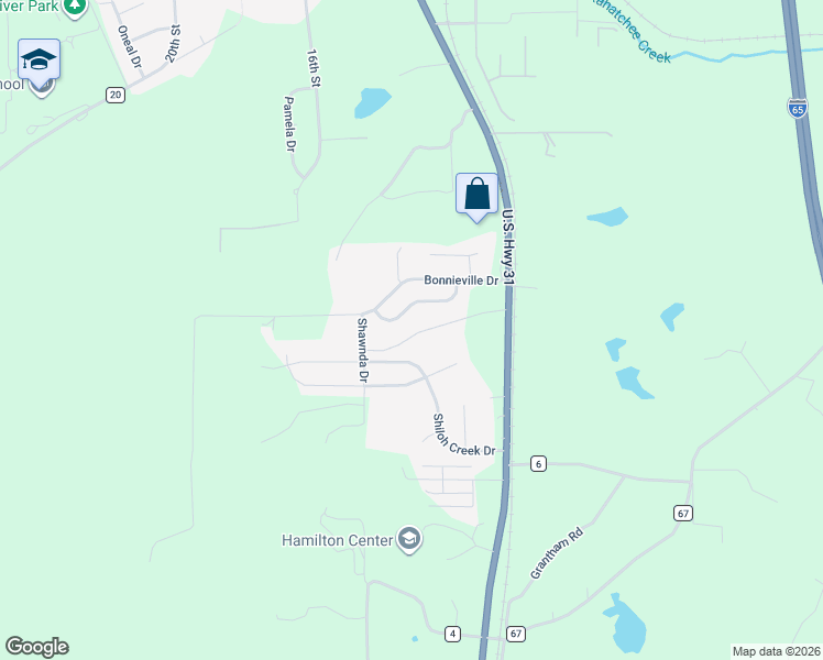 map of restaurants, bars, coffee shops, grocery stores, and more near 131 Ridgelyn Road in Calera