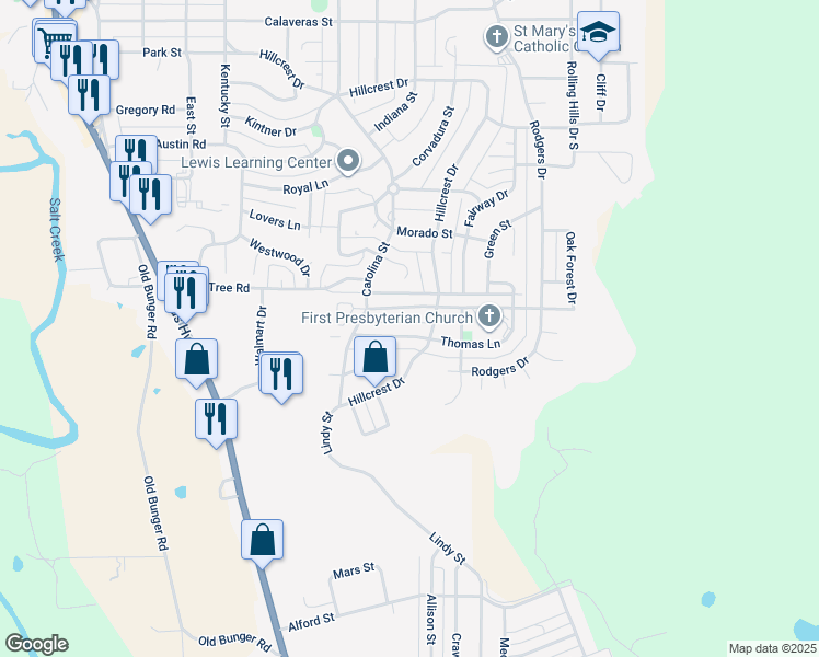 map of restaurants, bars, coffee shops, grocery stores, and more near 1212 Randy Drive in Graham