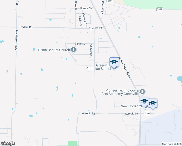 map of restaurants, bars, coffee shops, grocery stores, and more near Cedar Creek Dr in Greenville
