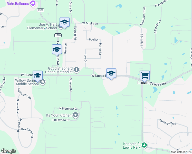 map of restaurants, bars, coffee shops, grocery stores, and more near 603 Burke Drive in Allen