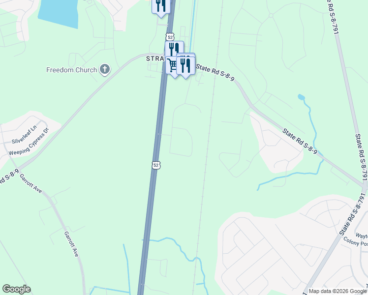 map of restaurants, bars, coffee shops, grocery stores, and more near 1550 Cypress Gardens Road in Moncks Corner