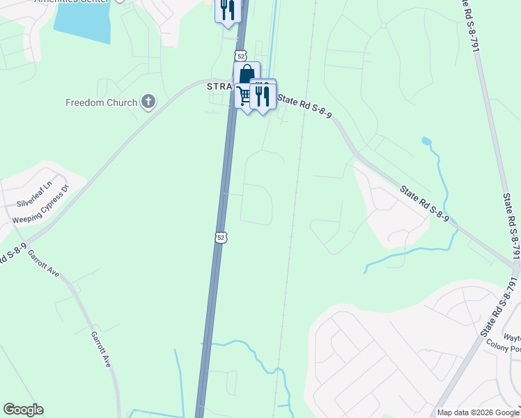 map of restaurants, bars, coffee shops, grocery stores, and more near 1550 Cypress Gardens Road in Moncks Corner