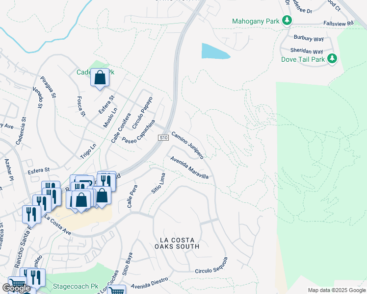 map of restaurants, bars, coffee shops, grocery stores, and more near 3522 Camino Cereza in Carlsbad