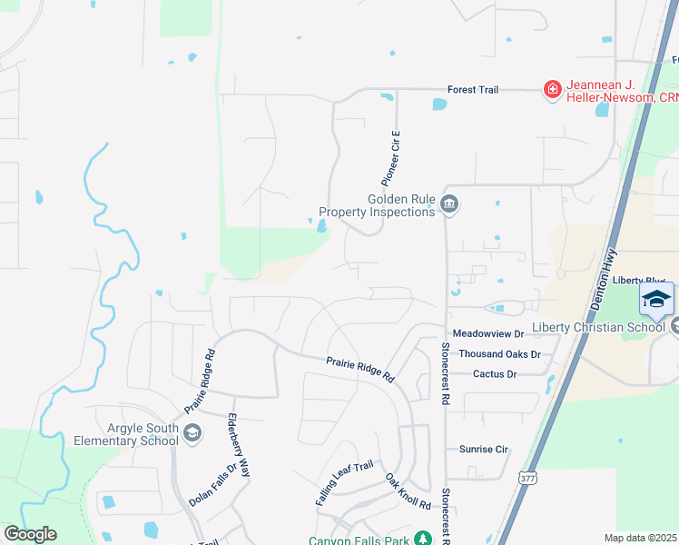 map of restaurants, bars, coffee shops, grocery stores, and more near 1020 Remington Court in Argyle