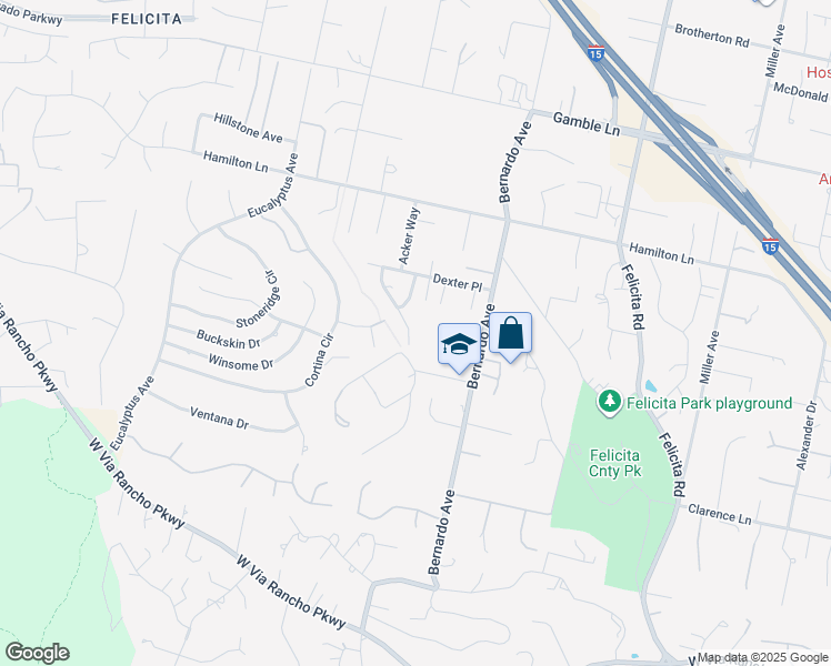 map of restaurants, bars, coffee shops, grocery stores, and more near 2340 Lomica Place in Escondido