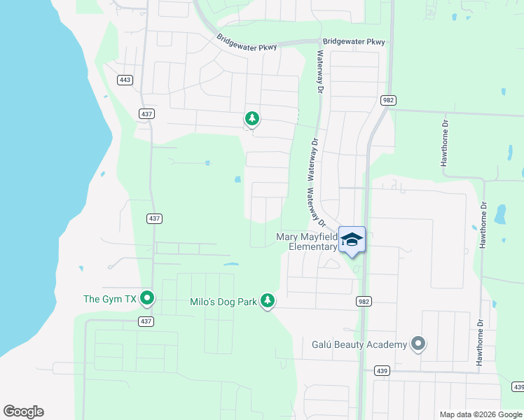 map of restaurants, bars, coffee shops, grocery stores, and more near 6208 Farm to Market Road 982 in Princeton