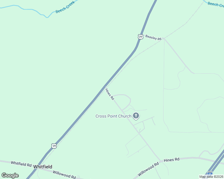 map of restaurants, bars, coffee shops, grocery stores, and more near 19 Hines Road in Hogansville