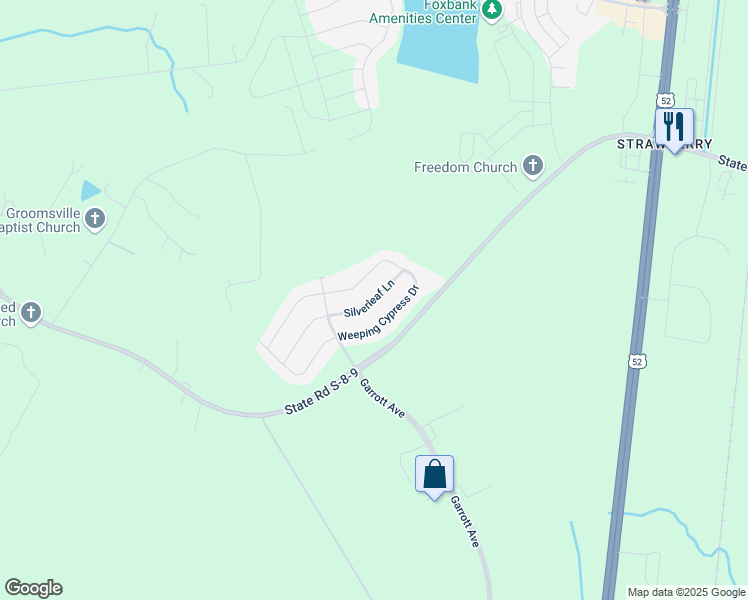 map of restaurants, bars, coffee shops, grocery stores, and more near 223 Weeping Cypress Drive in Moncks Corner
