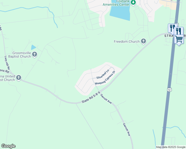 map of restaurants, bars, coffee shops, grocery stores, and more near 223 Weeping Cypress Drive in Moncks Corner