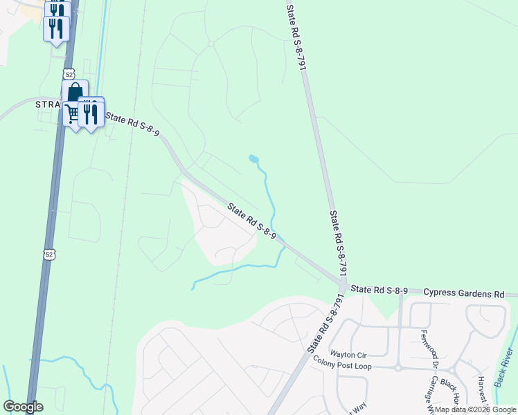 map of restaurants, bars, coffee shops, grocery stores, and more near 998 Bald Cypress Drive in Moncks Corner