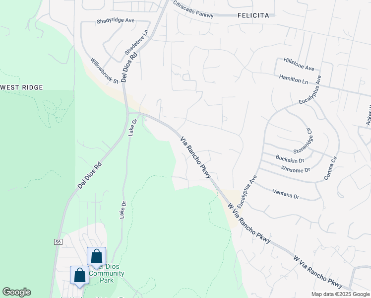 map of restaurants, bars, coffee shops, grocery stores, and more near 1933 Via Rancho Parkway in Escondido