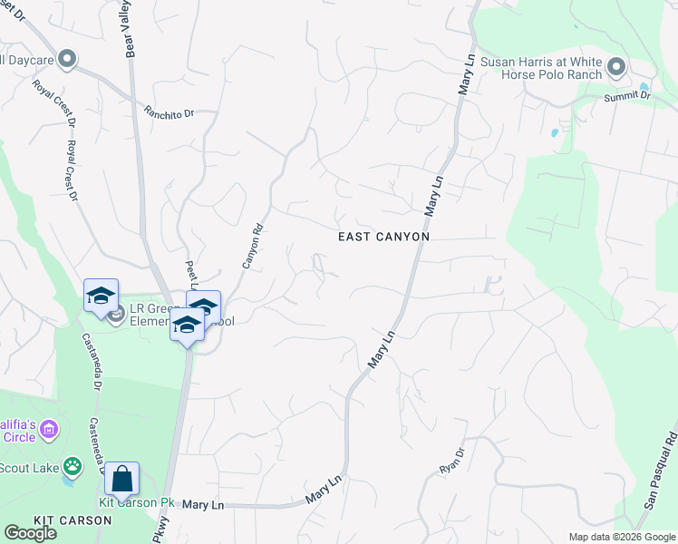map of restaurants, bars, coffee shops, grocery stores, and more near 906 Gretna Green Way in Escondido