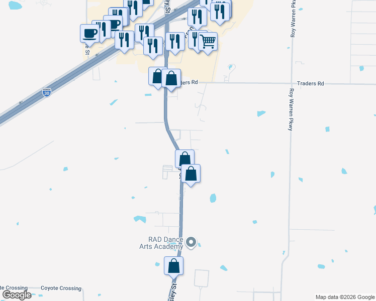 map of restaurants, bars, coffee shops, grocery stores, and more near 8312 Charles Street in Greenville