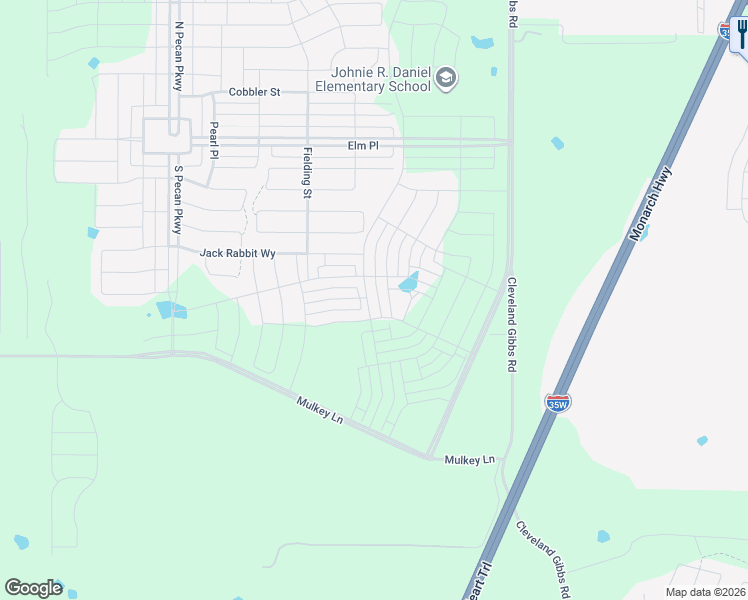 map of restaurants, bars, coffee shops, grocery stores, and more near Mulkey Lane in Northlake