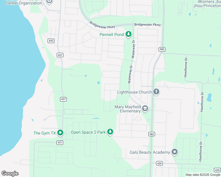 map of restaurants, bars, coffee shops, grocery stores, and more near 6208 Farm to Market Road 982 in Princeton