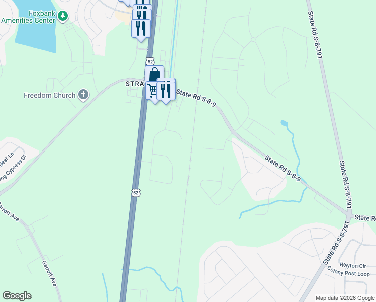 map of restaurants, bars, coffee shops, grocery stores, and more near 111 Old Depot Road in Moncks Corner
