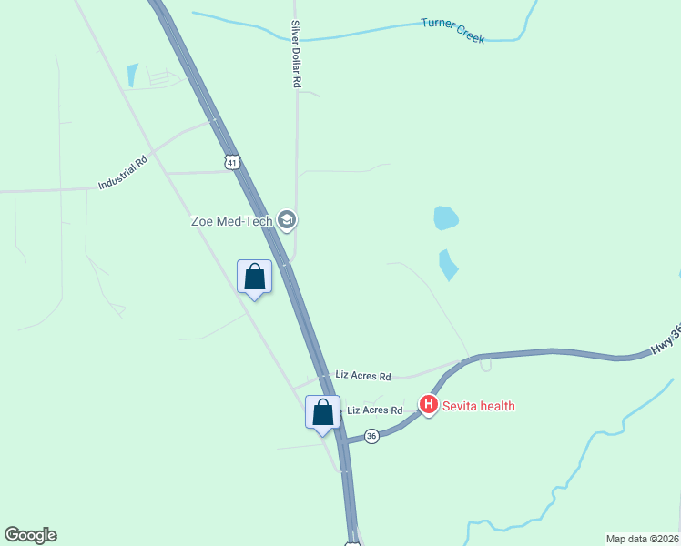 map of restaurants, bars, coffee shops, grocery stores, and more near 103 Silver Dollar Road in Barnesville